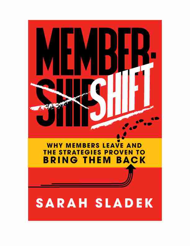 Membershift book by Sarah Sladek